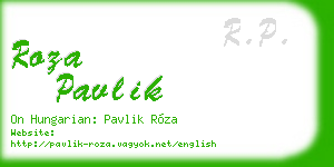 roza pavlik business card